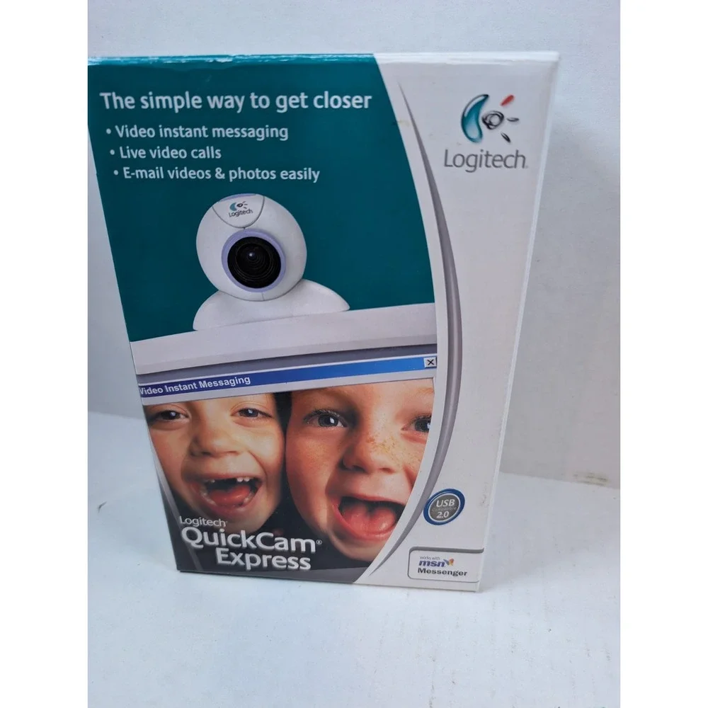 Logitech QuickCam Express USB Webcam 2003 NEW OLD STOCK Sealed Complete